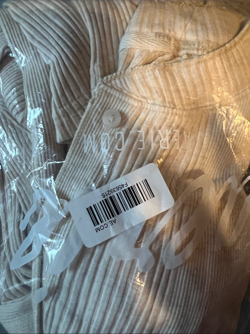 Aerie Oatmeal Ribbed Button-Front Women's Henley
